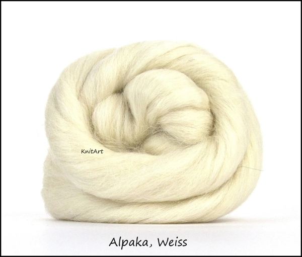 Huacaya Baby Alpaka, Weiss